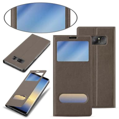 Lompakkokotelo Samsung Galaxy NOTE 8 Case (Ruskea)