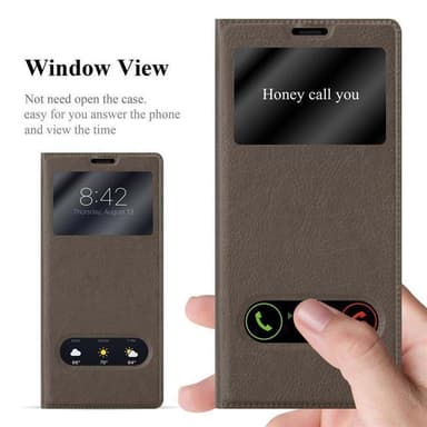 Lompakkokotelo Samsung Galaxy NOTE 8 Case (Ruskea)