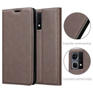 Realme 7 5G Suojakuori Lompakkokotelo (Ruskea)