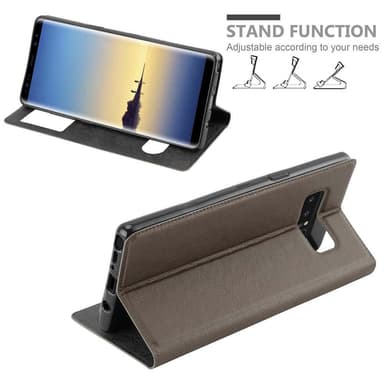 Lompakkokotelo Samsung Galaxy NOTE 8 Case (Ruskea)