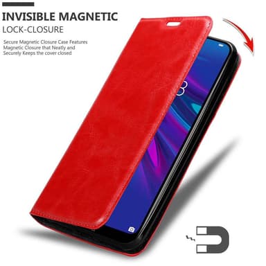 Huawei Y6 2019 Suojakuori Lompakkokotelo (Punainen)