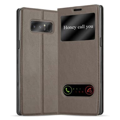 Lompakkokotelo Samsung Galaxy NOTE 8 Case (Ruskea)