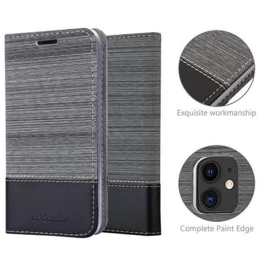 iPhone 11 Suojakuori Lompakkokotelo (harmaa)