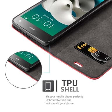ZTE Blade L3 Suojakuori Lompakkokotelo (Punainen)