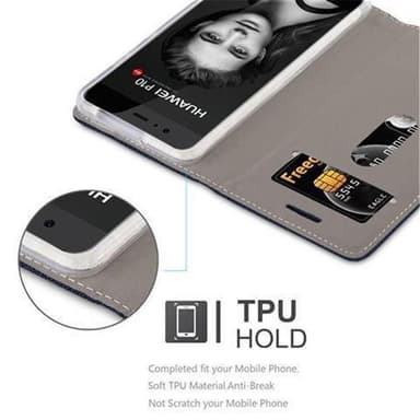 Huawei P10 PLUS Suojakuori Lompakkokotelo (Sininen)