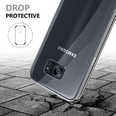 Samsung Galaxy S7 EDGE Suojakuori Cover (Läpinäkyvä)