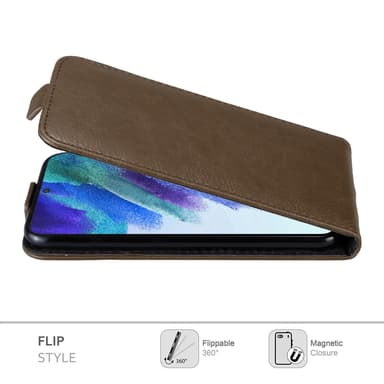 Samsung Galaxy S22 Suojakuori Lompakkokotelo (Ruskea)