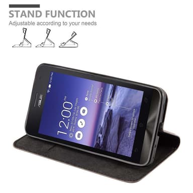 Asus ZenFone 5 2014 Suojakuori Lompakkokotelo (Ruskea)