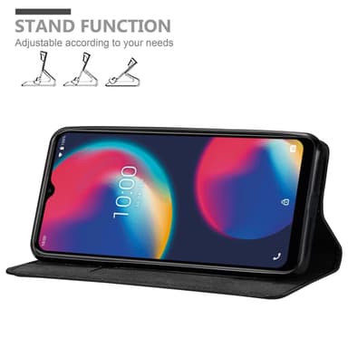 WIKO VIEW 4 Suojakuori Lompakkokotelo (Musta)