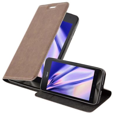Asus ZenFone 5 2014 Suojakuori Lompakkokotelo (Ruskea)