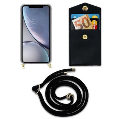 iPhone XR Suojakuori Kotelo Ketju (Musta)