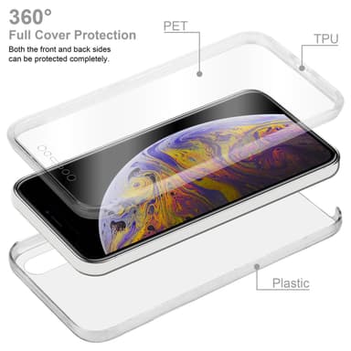 iPhone XS MAX Suojakuori Case Cover (Läpinäkyvä)