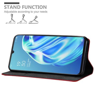 Oppo A91 Suojakuori Lompakkokotelo (Punainen)