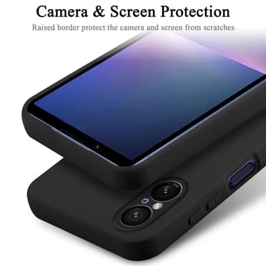 Sony Xperia 5 V Suojakuori Kotelo Case (Musta)
