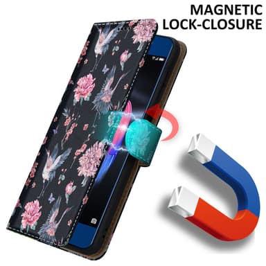 Honor 9 Suojakuori Lompakkokotelo (Musta)