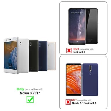 Lompakkokotelo Nokia 3 2017 Case (Musta)