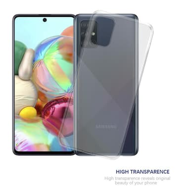 Samsung Galaxy A71 4G Suojakuori Kotelo (Läpinäkyvä)
