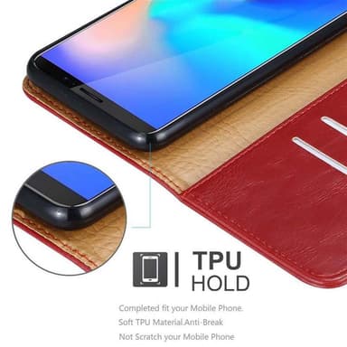 Cubot J3 PRO Suojakuori Lompakkokotelo (Punainen)