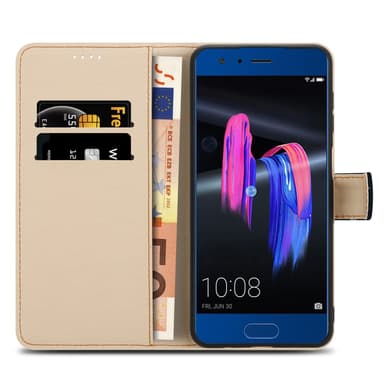 Honor 9 Suojakuori Lompakkokotelo (Musta)