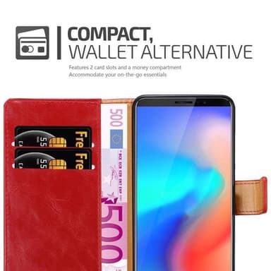 Cubot J3 PRO Suojakuori Lompakkokotelo (Punainen)