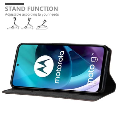 Motorola MOTO G71 5G Suojakuori Lompakkokotelo (Ruskea)