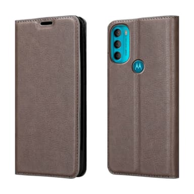 Motorola MOTO G71 5G Suojakuori Lompakkokotelo (Ruskea)