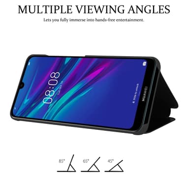 Suojakuori Huawei Y6 2019 Lompakkokotelo (Musta)