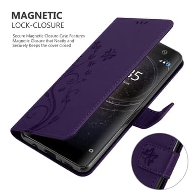 Sony Xperia XA2 Suojakuori Lompakkokotelo (Violetti)