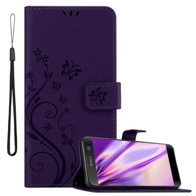 Sony Xperia XA2 Suojakuori Lompakkokotelo (Violetti)