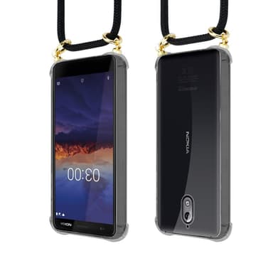 Nokia 3.1 Suojakuori Kotelo Ketju (Musta)