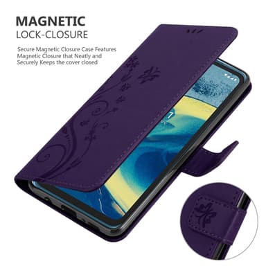 Nokia XR20 Suojakuori Lompakkokotelo (Violetti)
