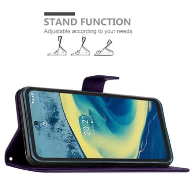 Nokia XR20 Suojakuori Lompakkokotelo (Violetti)