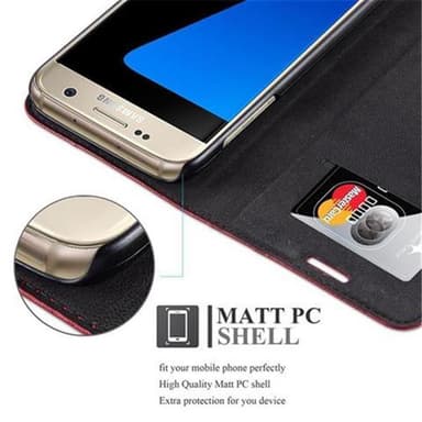 Samsung Galaxy S7 Suojakuori Lompakkokotelo (Punainen)