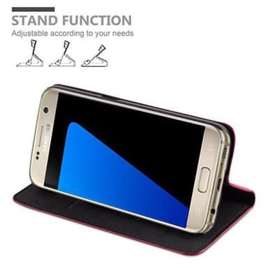 Samsung Galaxy S7 Suojakuori Lompakkokotelo (Punainen)