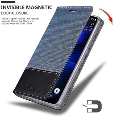 HTC Desire 19 PLUS Suojakuori Lompakkokotelo (Sininen)