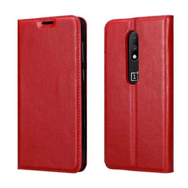 OnePlus 7 Suojakuori Lompakkokotelo (Punainen)