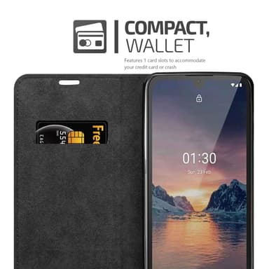 Nokia 1.3 Suojakuori Lompakkokotelo (Musta)
