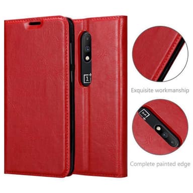 OnePlus 7 Suojakuori Lompakkokotelo (Punainen)