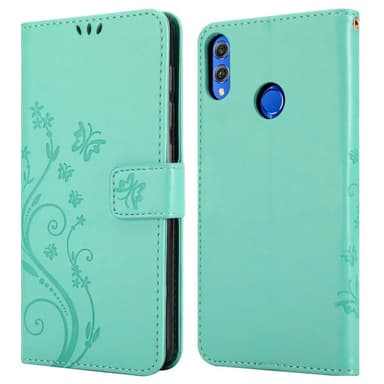 Honor 8X Suojakuori Lompakkokotelo (Turkoosi)