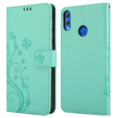 Honor 8X Suojakuori Lompakkokotelo (Turkoosi)