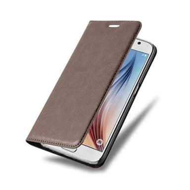 Samsung Galaxy S6 Suojakuori Lompakkokotelo (Ruskea)