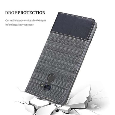 Huawei Enjoy 7 PLUS Suojakuori Lompakkokotelo (harmaa)