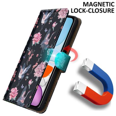 iPhone 11 Suojakuori Lompakkokotelo (Musta)