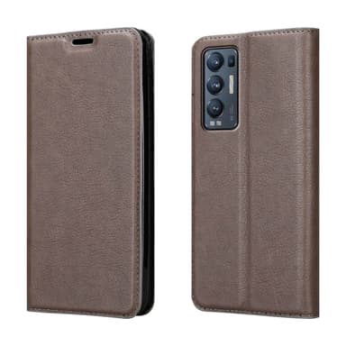 Oppo FIND X3 NEO Suojakuori Lompakkokotelo (Ruskea)