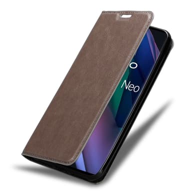 Oppo FIND X3 NEO Suojakuori Lompakkokotelo (Ruskea)