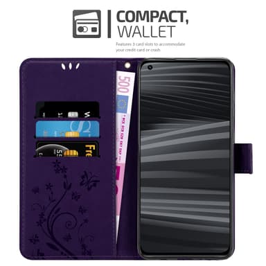 Realme GT 2 PRO Suojakuori Lompakkokotelo (Violetti)