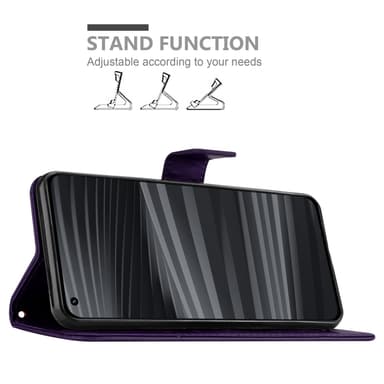 Realme GT 2 PRO Suojakuori Lompakkokotelo (Violetti)