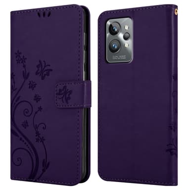 Realme GT 2 PRO Suojakuori Lompakkokotelo (Violetti)