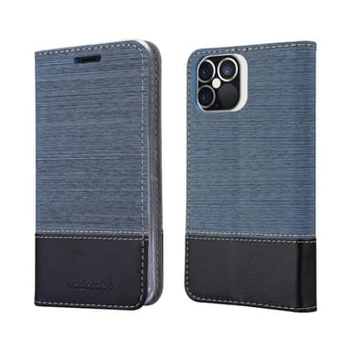 iPhone 12 PRO MAX Suojakuori Lompakkokotelo (Sininen)