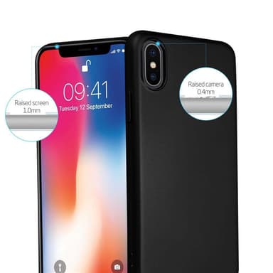 iPhone X / XS Suojakuori Kotelo Cover (Musta)